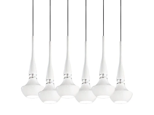 Lampa wisząca TASOS biała 6xE14 wys.130cm
