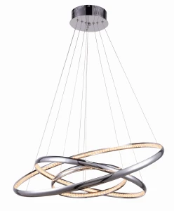 Lampa wisząca Azzardo BRIGHTON 3 chrom LED wys.160cm