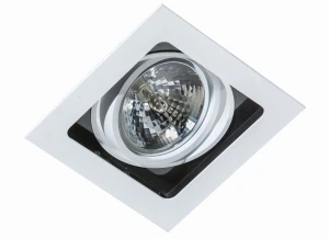 Oprawa podtynkowa Azzardo SISTO 1 biało/czarna ES111 GU10