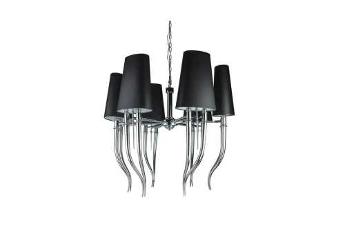 Lampa wisząca DIABLO 6 duża czarna 12xE14 wys.160cm