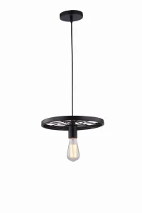 Lampa wisząca Azzardo RANCH 1 czarna 1xE27 wys.130cm