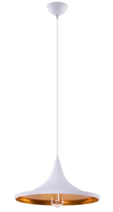 Lampa wisząca Azzardo CHINK biało/złota 1xE27 wys.170cm