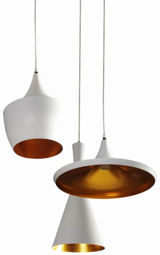 Lampa wisząca MIX biało/złota 3xE27 wys.150cm