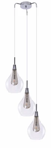 Lampa wisząca Azzardo ELEKTRA transparentna 3xG9 wys.220cm