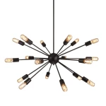 Lampa wisząca Azzardo ORBIT czarna 18xE27 wys.80-130cm