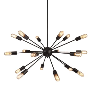Lampa wisząca Azzardo ORBIT czarna 18xE27 wys.80-130cm