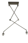 Zawiesie do lampy ADAM S PENDANT LAMPBODY srebrna 2xE27 wys.45-130cm