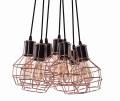 Lampa wisząca CARRON miedziana 7xE27 wys.180cm