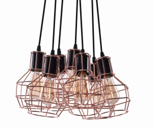 Lampa wisząca Azzardo CARRON miedziana 7xE27 wys.180cm