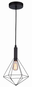 Lampa wisząca Azzardo DIAMOND czarna 1xE27 wys.190cm