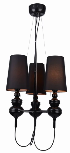 Lampa wisząca BAROCO PENDANT czarna 3xE27 wys.220cm