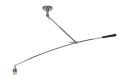 Lampa wisząca BARCELONA LAMPBODY srebrna 1xE27 wys.30-120cm