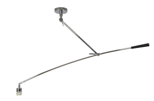 Lampa wisząca Azzardo BARCELONA LAMPBODY srebrna 1xE27 wys.30-120cm