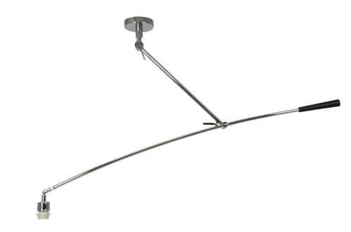 Lampa wisząca BARCELONA LAMPBODY srebrna 1xE27 wys.30-120cm
