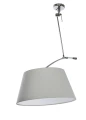 Lampa wisząca BARCELONA LAMPBODY srebrna 1xE27 wys.30-120cm