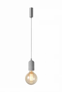 Lampa wisząca Azzardo VOLTA szara 1xE27 wys.130cm