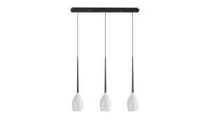 Lampa wisząca Azzardo IZZA SHINY biała 3xE14 wys.130cm