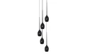 Lampa wisząca IZZA czarna 5xE14 wys.265cm