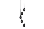 Lampa wisząca Azzardo IZZA czarna 5xE14 wys.265cm