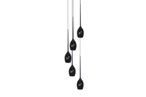 Lampa wisząca Azzardo IZZA czarna 5xE14 wys.265cm