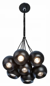 Lampa wisząca Azzardo GULIA 7 czarna 7xGU10 wys.100cm