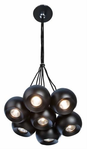 Lampa wisząca GULIA 7 czarna 7xGU10 wys.100cm