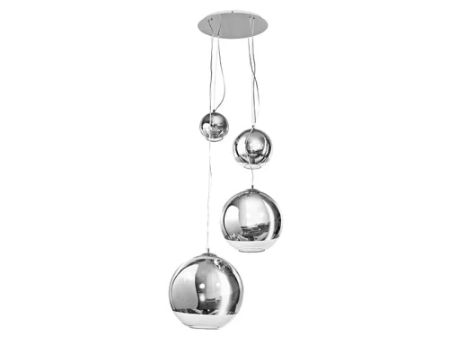 Lampa wisząca SILVER BALL srebrna 4xE27 wys.220cm