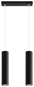 Lampa wisząca Sollux LAGOS 2 czarna GU10 wys.90cm