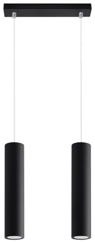 Lampa wisząca LAGOS 2 czarna GU10 wys.90cm