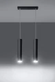 Lampa wisząca LAGOS 2 czarna GU10 wys.90cm