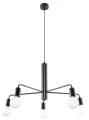 Lampa wisząca DUOMO 5 czarna E27 wys.85cm