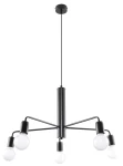 Lampa wisząca Sollux DUOMO 5 czarna E27 wys.85cm