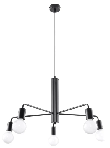 Lampa wisząca DUOMO 5 czarna E27 wys.85cm