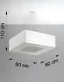 Lampa wisząca URANO 60 biała E27 wys.112cm