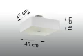 Plafon LOKKO biały E27 szer.45cm