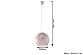 Lampa wisząca Sollux BALL grafit E27 wys.120cm