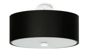 Plafon Sollux SKALA czarny E27 szer.30cm