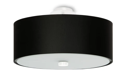 Plafon Sollux SKALA czarny E27 szer.30cm