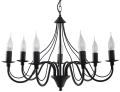 Lampa wisząca MINERWA 7 czarna 7xE14 wys.80cm