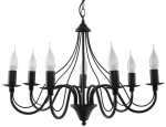 Lampa wisząca Sollux MINERWA 7 czarna 7xE14 wys.80cm