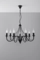 Lampa wisząca MINERWA 7 czarna 7xE14 wys.80cm
