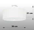 Plafon SKALA biały E27 szer.30cm