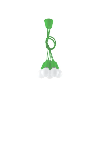 Lampa wisząca DIEGO 5 zielona E27 wys.90cm