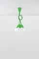 Lampa wisząca DIEGO 5 zielona E27 wys.90cm
