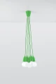 Lampa wisząca DIEGO 5 zielona E27 wys.90cm