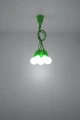 Lampa wisząca DIEGO 5 zielona E27 wys.90cm