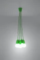 Lampa wisząca DIEGO 5 zielona E27 wys.90cm