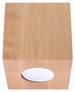 Plafon Sollux QUAD Naturalne Drewno