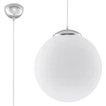 Lampa wisząca Sollux UGO 40 chrom 1xE27 wys.130cm