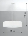 Lampa wisząca SKALA 50 biała 5 E27 wys.102cm